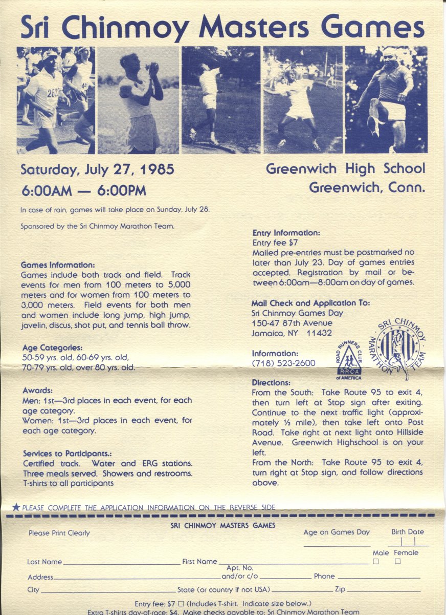 Sri Chinmoy Masters Games: 1985